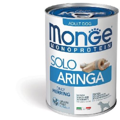 MONGE DOG SOLO ARINGA MONOPROTEICO 400 GR <br/> Cibo Umido per Cani