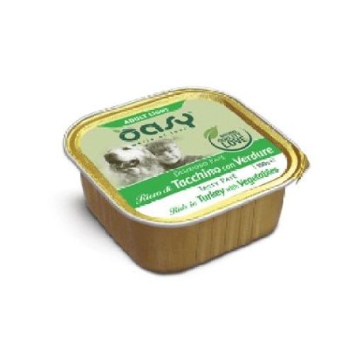 OASY WET DOG DELIZIOSO PATE ADULT LIGHT TACCHINO VASCHETTA150gr <br/> Cibo Umido per Cani