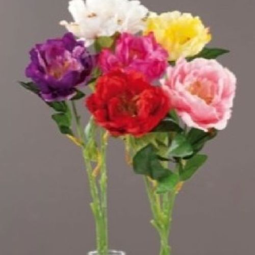 32723 Peonia artificiale per decorazione ass6col cm60 <br/> Fiori Finti e Piante Finte