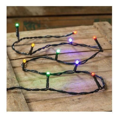 Catena Natale 10 LED multicolor uso interno luce fissa <br/> Luci di Natale