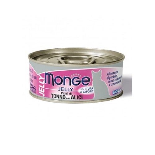 MONGE JELLY GATTO 80 GR TONNO E ALICI <br/> Cibo Umido per Gatti