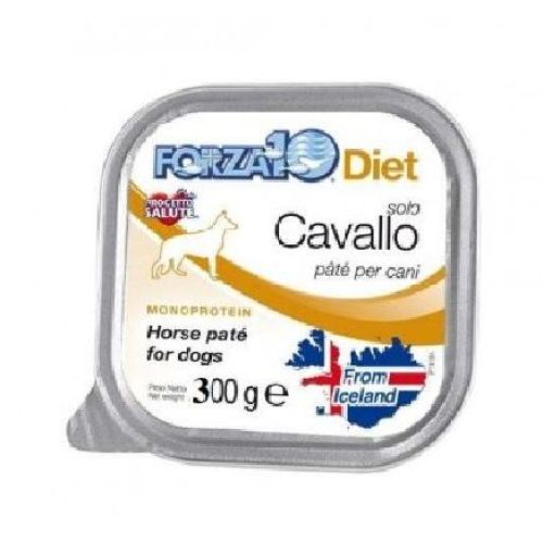 FORZA10 PATE CANE SOLO DIET CAVALLO 300 GR VASCHETTA <br/> Cibo Umido per Cani