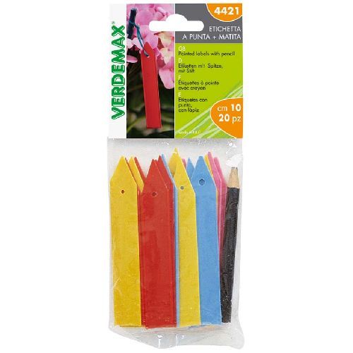 Etichette colorate a punta 10 cm (20 pezzi) <br/> Telo Antigrandine, Telo Antigelo e Pali per Orto