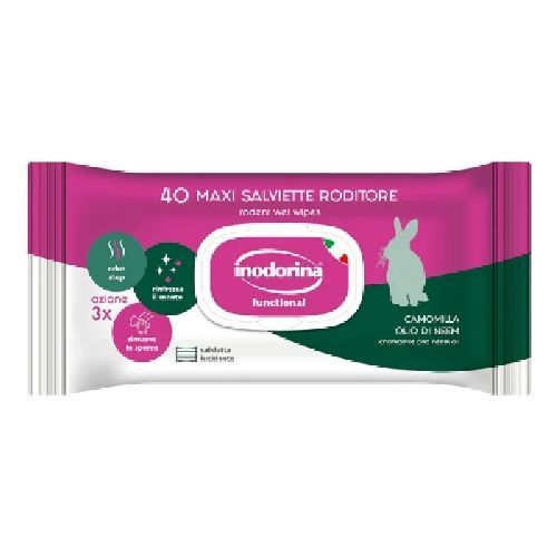 INODORINA SALVIETTE FUNZIONALI RODITORI 40PZ <br/> Gabbie e Accessori Roditori