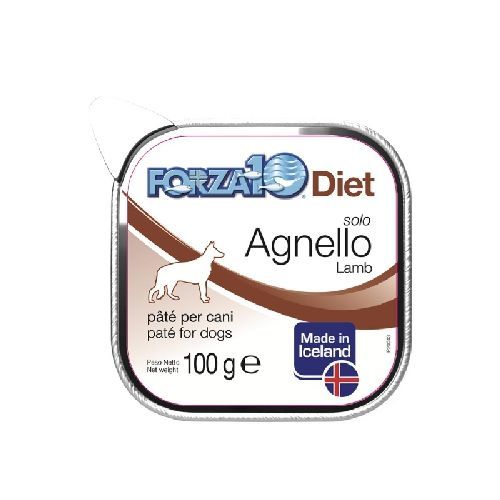 FORZA10 PATE CANE SOLO DIET AGNELLO 100 GR VASCHETTA <br/> Cibo Umido per Cani