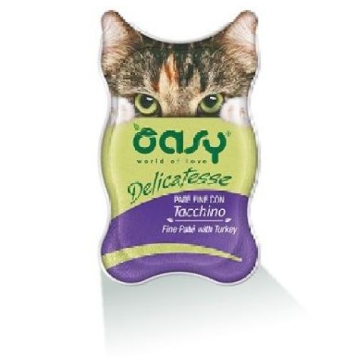 OASY WET CAT DELICATESSE PATE CON TACCHINO VASCHETTA 85 GR <br/> Cibo Umido per Gatti