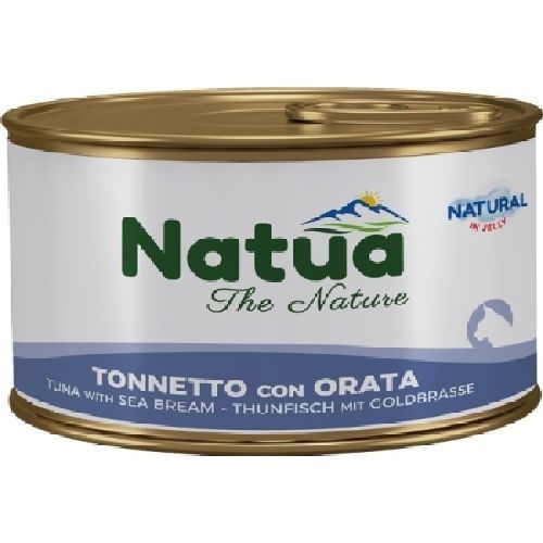 NATUA JELLY CAT TONNETTO CON ORATA 85 GR <br/> Cibo Umido per Gatti