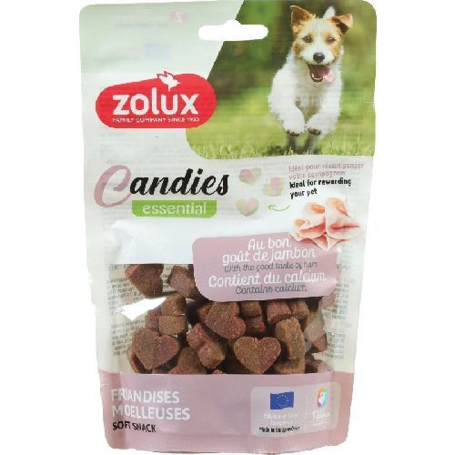 CANDIES MINI CUORI PROSCIUTTO 150 GR <br/> Snack e Premi per Cani