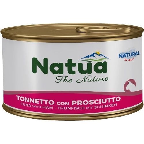 NATUA JELLY CAT TONNETTO CON PROSCIUTTO 85 GR <br/> Cibo Umido per Gatti