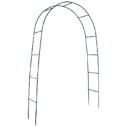 Arco in ferro decorativo per rampicanti 240 cm verde <br/> Canne di Bamboo, Bordure e Tutori per Orto, Serre