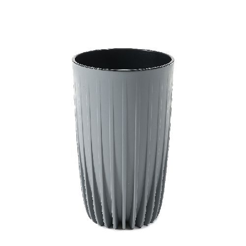 Vaso Mira Alto cm 25 H 42 grigio <br/> Vasi e Accessori in Plastica
