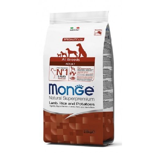 MONGE ALL BREEDS ADULT AGNELLO 12 KG <br/> Cibo Secco per Cani