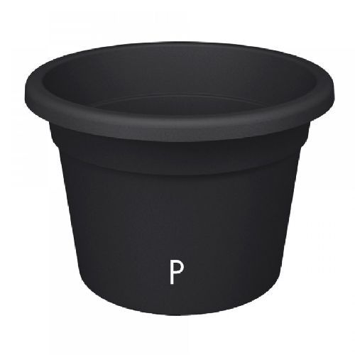 Vaso Premium cm 18 antracite <br/> Vasi e Accessori in Plastica