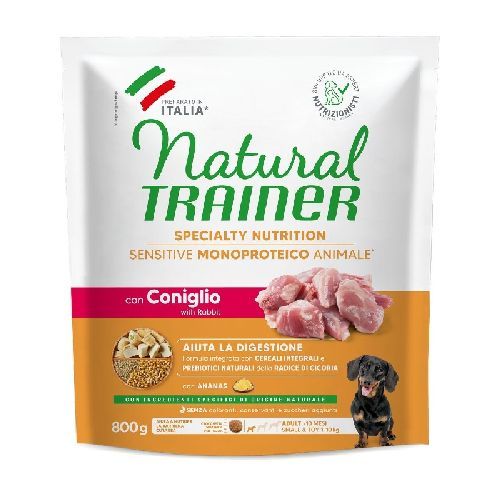 Natural Trainer Sensitive No Gluten Adult Mini Coniglio 800 GR <br/> Cibo Secco per Cani