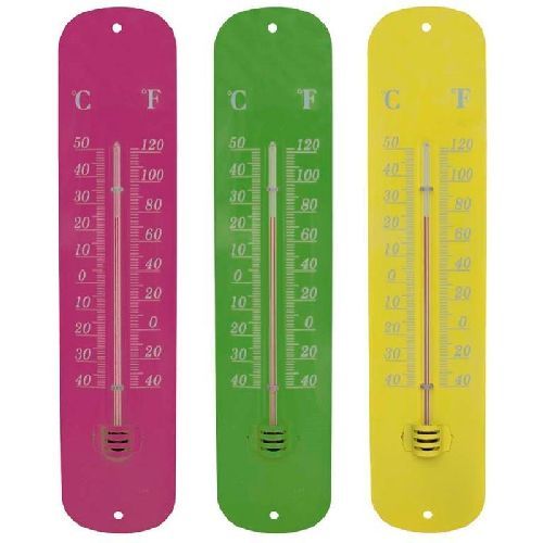 Termometro In Metallo Colorato Fucsia <br/> Attrezzi Manuali per il Giardinaggio