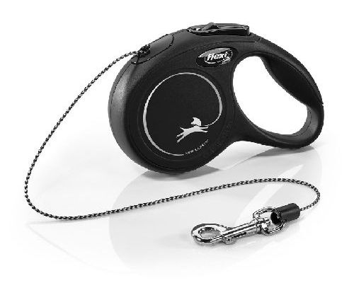 Guinzaglio Flexi New Classic Cord M 5m NERO <br/> Guinzagli, Collari e Pettorine