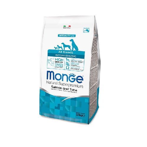 Monge Hypoallergenic 2,5 Kg Salmone e Tonno <br/> Cibo Secco per Cani