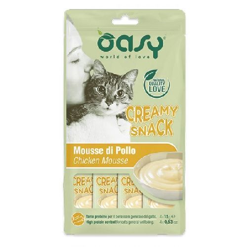 OASY SNACK CAT CREAMY POLLO 15 GR <br/> Snack e Premi per Gatti