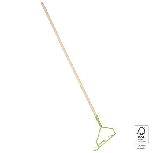 Rastrello ad arco 16 denti con manico in legno <br/> Attrezzi Manuali per il Giardinaggio