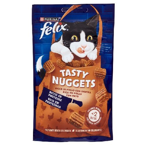 Felix Tasty Nuggets Snack Gatto Pollo e Anatra 50 g <br/> Snack e Premi per Gatti