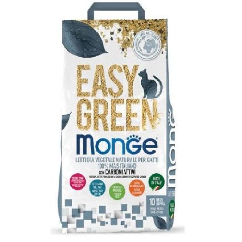Monge Lettiera Easy Green Carbone Attivo 10 lt <br/> Lettiera, Sabbia e Toilette Gatto